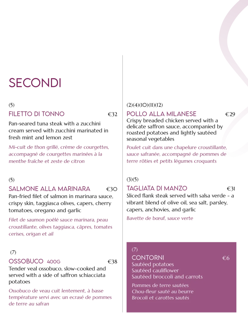 SPIGA SECUNDI - MAIN COURSE MENU US (8 pages) - February 2025